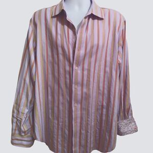 Robert Graham mens striped shirt size XL TG